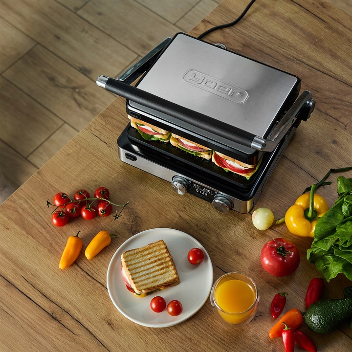 Grill elektryczny Kontaktowy Yoer 2000W +Programator czasu i Temperatury