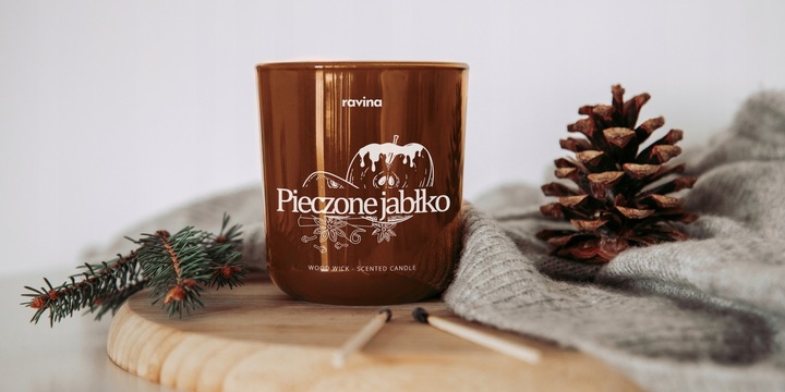 RAVINA świeca Pieczone Jabłko świąteczny zapach świąt korzennych jabłek