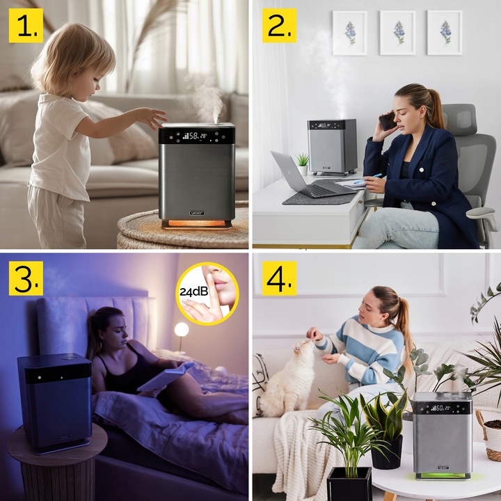 5w1 Nawilżacz powietrza Oczyszcza Jonizator Yoer AUTOMATYCZNY +Aromaterapia