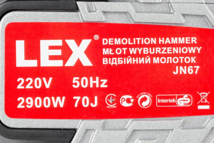 MŁOT WYBURZENIOWY MŁOT UDAROWY KUJĄCY HEX 70J DŁUTA W ZESTAWIE WALIZKA