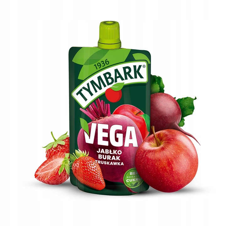 Mus warzywa owoce Tymbark Vega jabłko burak truskawka 12x 100g