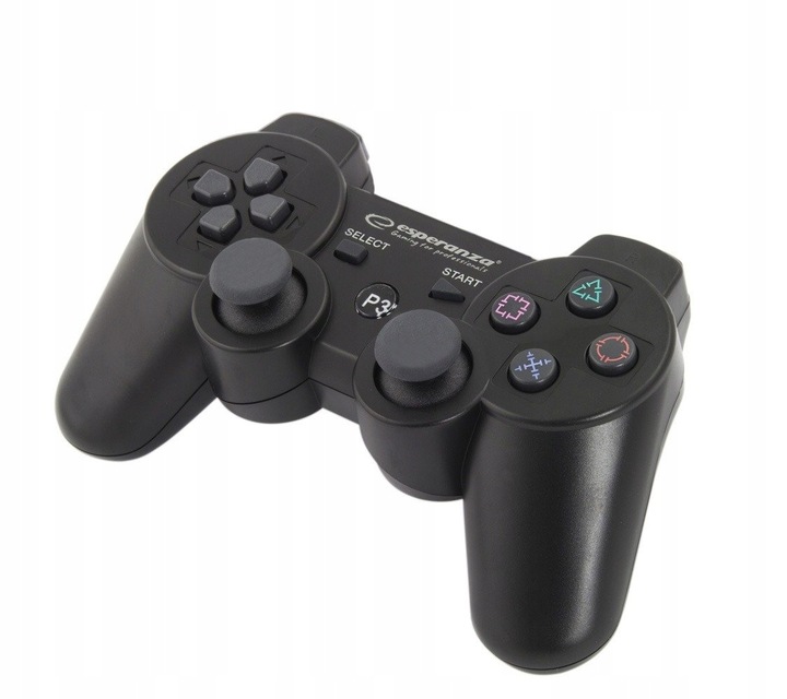 BEZPRZEWODOWY GAMEPAD BLUETOOTH PAD PS3 WIBRACJA CZARNY ESPERANZA MARINE