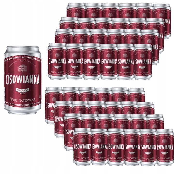 Cisowianka woda silnie gazowana 330 ml x 48 sztuk