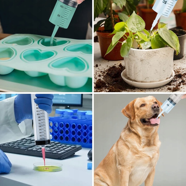 STRZYKAWKA 500ML, STRZYKAWKA Z WĘŻEM, DO LABORATORIÓW NAUKOWYCH, BEZ IGŁY