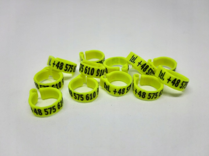 Znaczniki dla gołębi z numerem telefonu 100szt 8x5