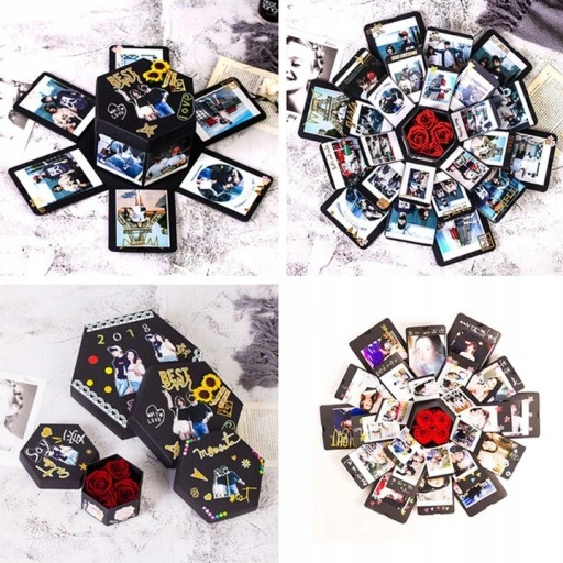 PUDEŁKO NIESPODZIANKA EXPLODING BOX PREZENT URODZINY IMIENINY ZRÓB TO SAM