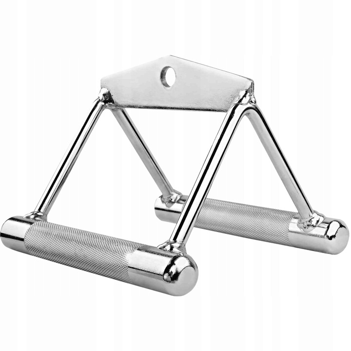 UCHWYT PODWÓJNYTRÓJKĄTNY DO WYCIĄGU ATLASU STALOWY NA TRICEPS PLECY JAKOŚĆ