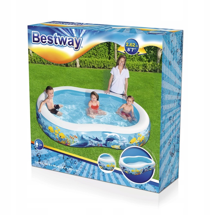BESTWAY BASEN DZIECIĘCY DMUCHANY 262x157cm 54118