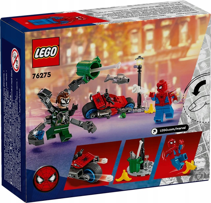 LEGO MARVEL 76275 POŚCIG NA MOTOCYKLU SPIDER MAN VS DOC OCK zestaw klocków