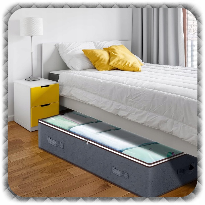 2x ORGANIZER NA POŚCIEL KOŁDRĘ Pojemnik Pokrowiec Ubrania pod Łóżko