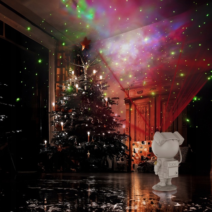 PROJEKTOR GWIAZD NIEBA LED LAMPKA NOCNA ASTRONAUTA XXL