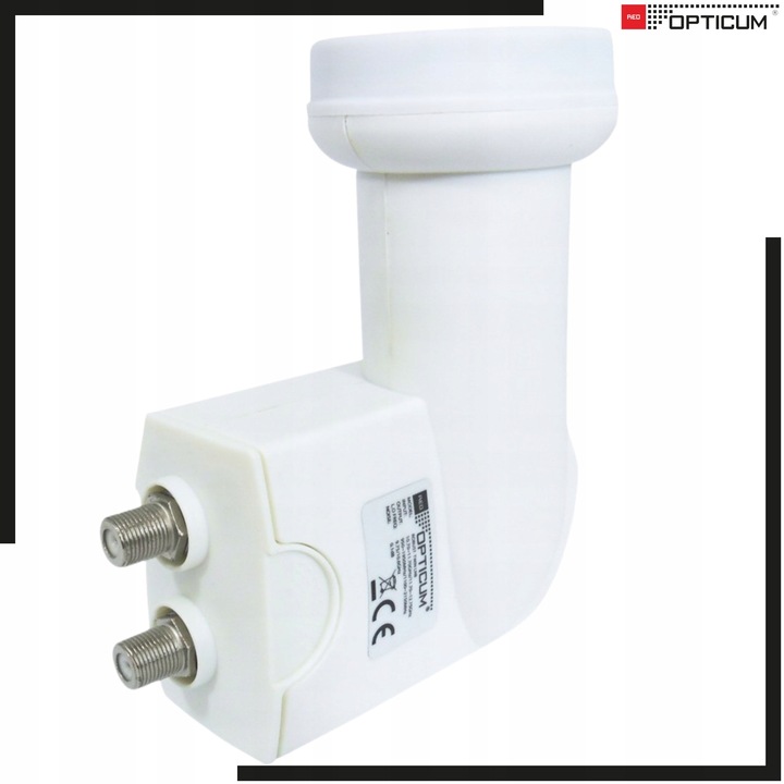 Konwerter Satelitarny Twin LNB 4K UHD Opticum Robust Mocny 01dB