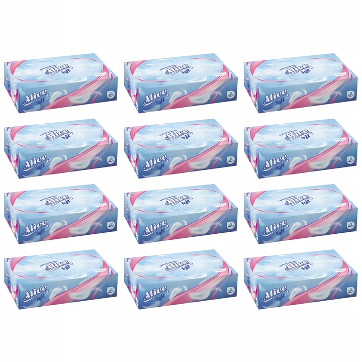 CHUSTECZKI HIGIENICZNE W PUDEŁKU WYCIĄGANE 12x 100 SZTUK 2-WARSTWY