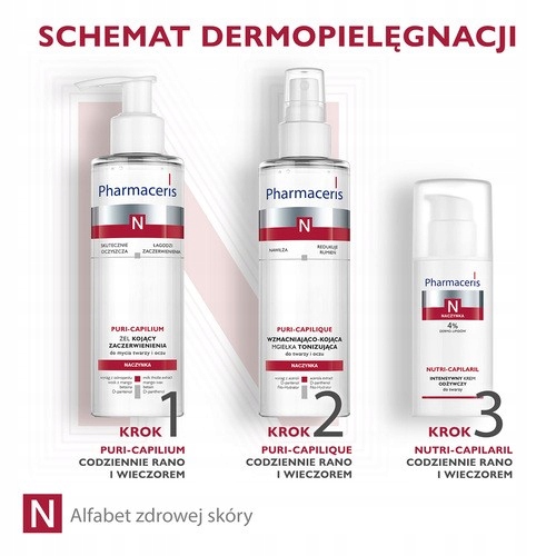 Pharmaceris N Puri-Capilium, żel na zaczerwienienia twarzy i oczu, 190 ml