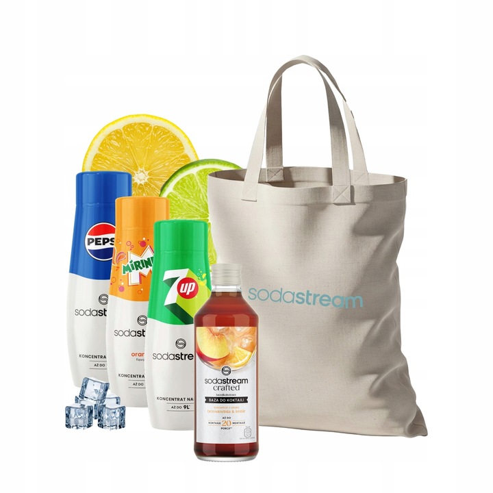 Zestaw Syrop SodaStream Pepsi Mirinda 7Up 3x440ml Crafted 330ml +