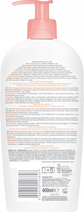 Balsam Do Ciała Mixa Kojący Do Skóry Wrażliwej Z Allantoiną+Gliceryną