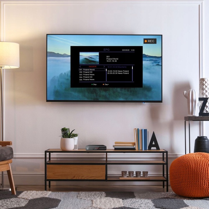 TUNER DEKODER DVBT2 DVBT 2 TV NAZIEMNEJ HEVC H.265 HDMI PVR EPG FULL