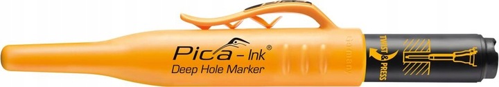 Pica Ink marker do głębokich otworów, Znacznik precyzyjny budowlany, Czarny