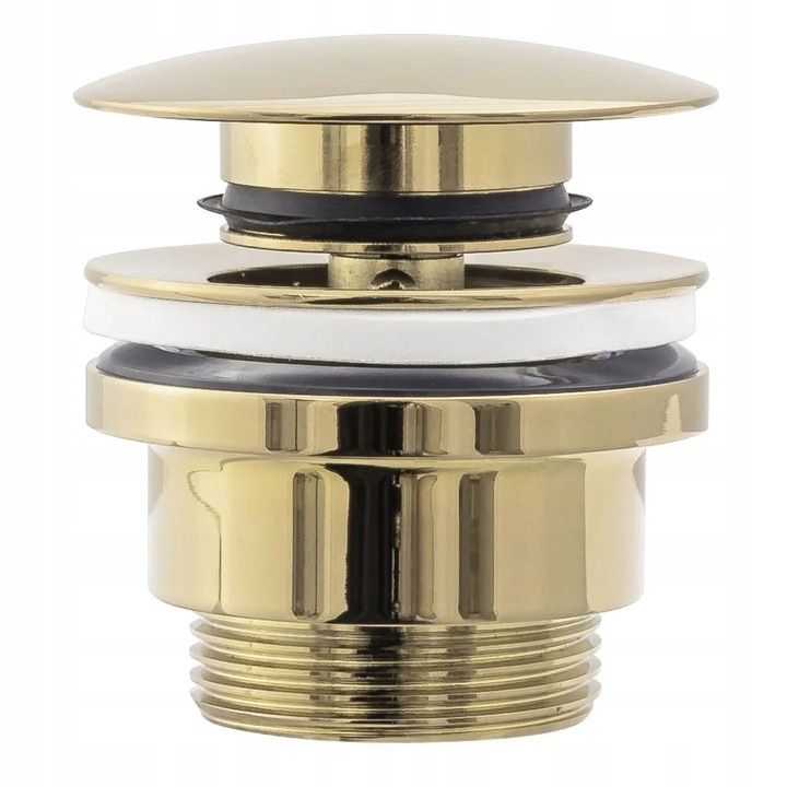 REA KOREK KLIK KLAK DO UMYWALKI ZŁOTY SZCZOTKOWANY UMYWALKOWY KLIK KLAK