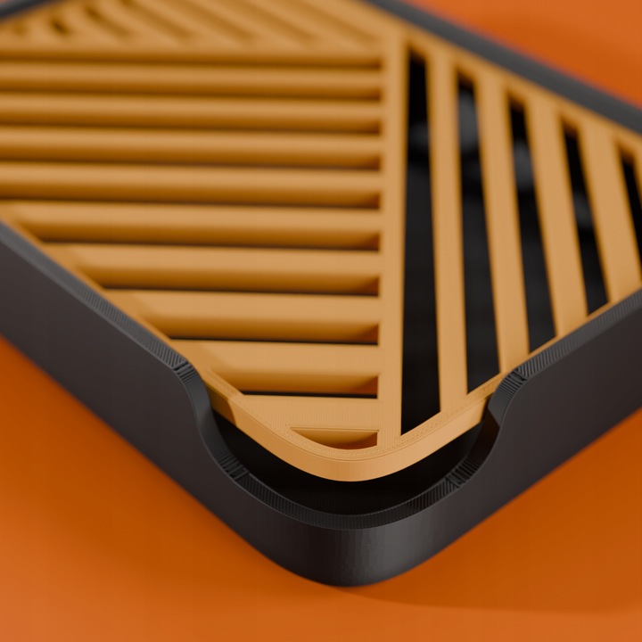 Mydelniczka wolnostojąca na blat z ociekaczem elegancka WZÓR LINES