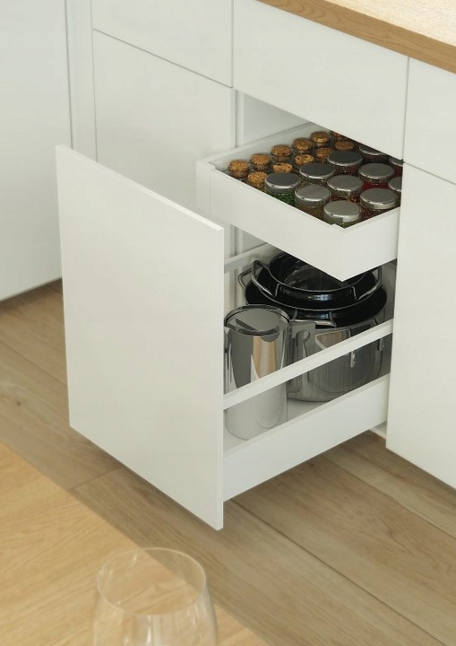 SZUFLADA GTV 500D1 AXIS PRO B. WYSOKA L500 H199 BIAŁA CICHY DOMYK