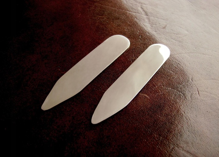 ZE SREBRA FISZBINY USZTYWNIACZE KOŁNIERZYKA WAWA