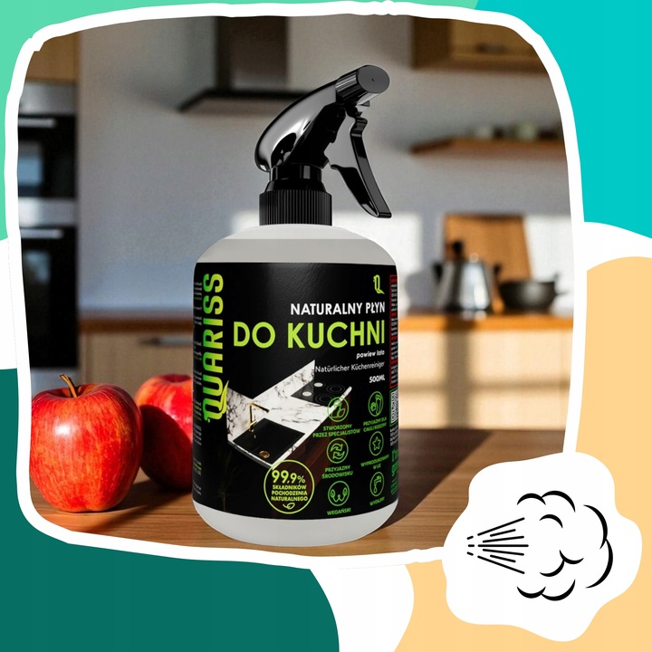 Biodegradowalny płyn do czyszczenia kuchni lodówki blatów i płyt