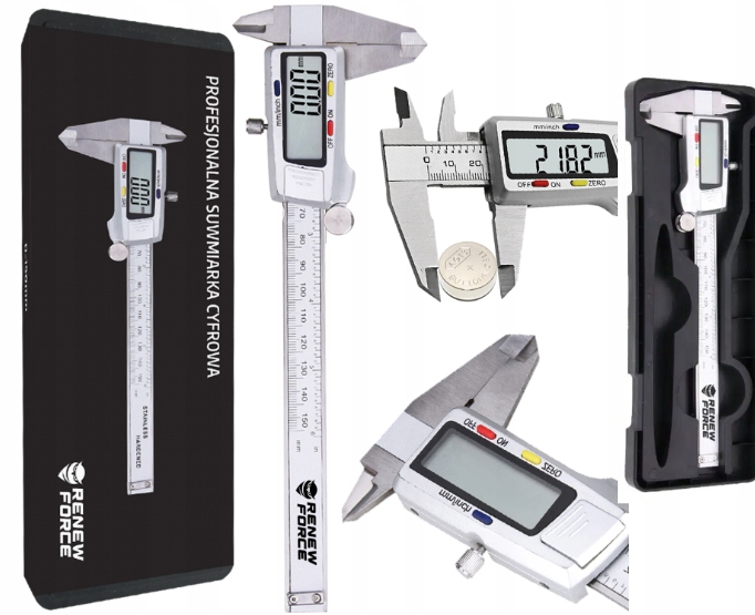 DOKŁADNA Suwmiarka elektroniczna ZE STALI NIERDZEWNEJ cyfrowa 0-150mm