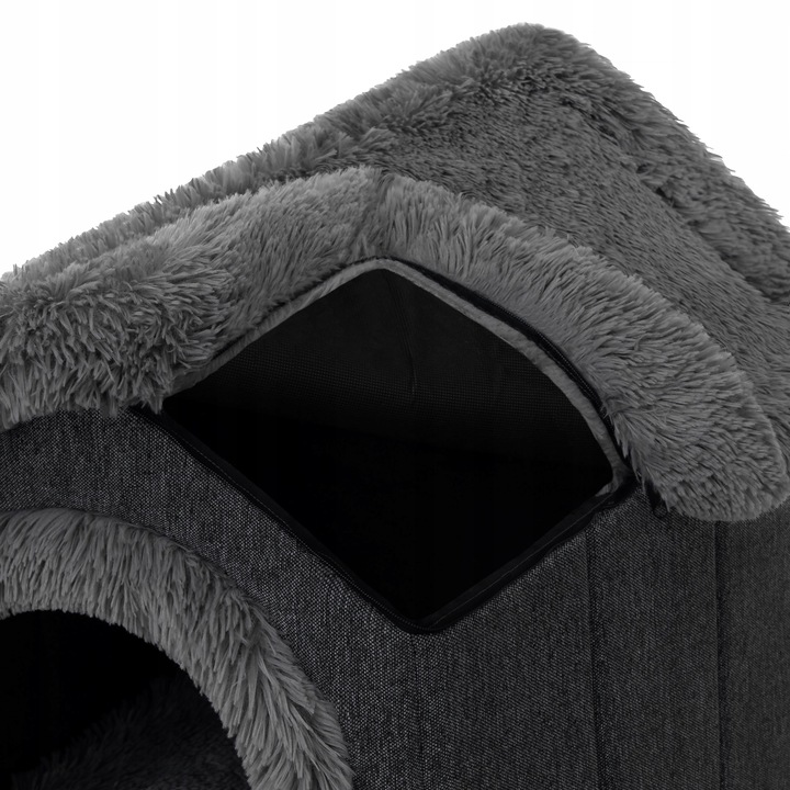 Buda Domek Budka Kojec dla małego Psa z Poduszką i Futerkiem R2 38x44x45 cm