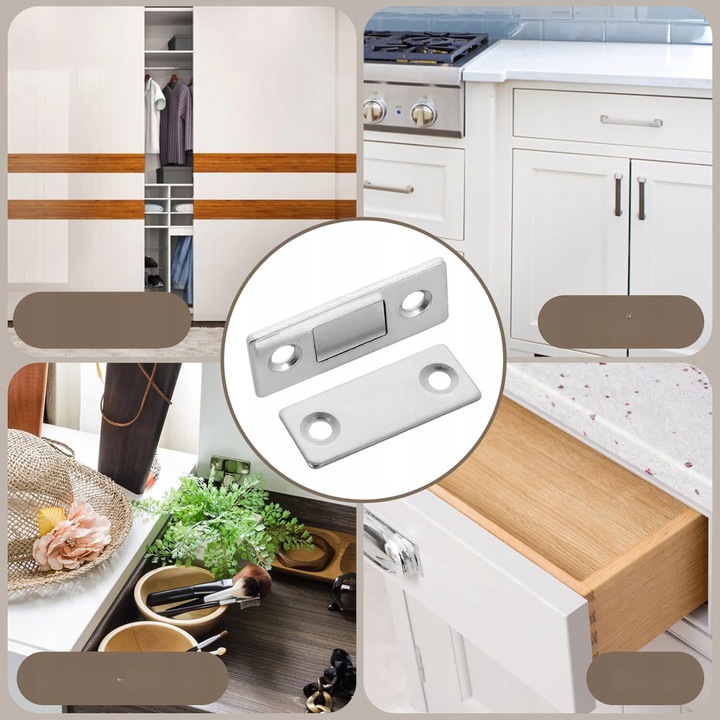 MAGNES DO DRZWI SZAFY PRZESUWNEJ MOCNE MAGNESY DO SZAFEK SZUFLAD