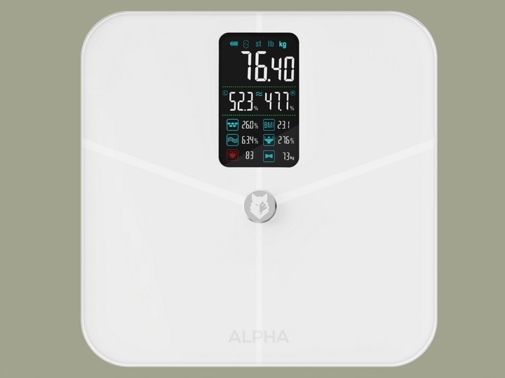 Waga Łazienkowa Elektroniczna Sportowa Alpha - Aplikacja Po Polsku
