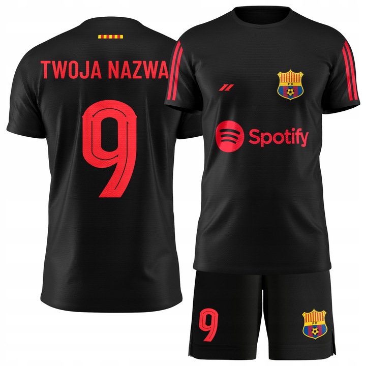Strój Piłkarski Barcelona z nadrukiem - twoja nazwa i numer