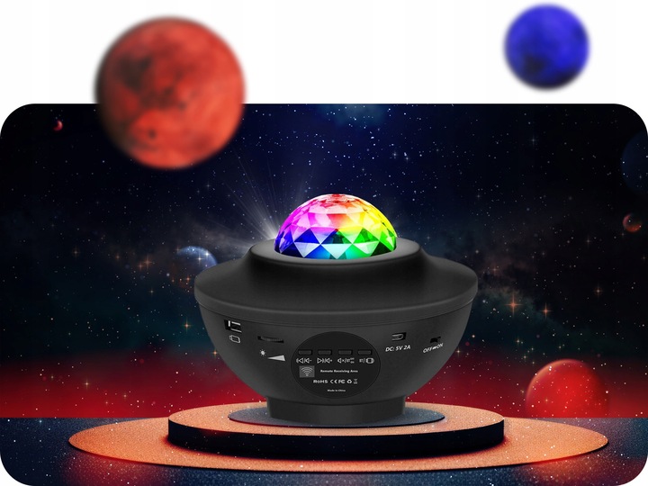 LAMPKA NOCNA KOSMOS PROJEKTOR GWIAZD RZUTNIK GWIAZD NIEBA DLA DZIECI PILOT