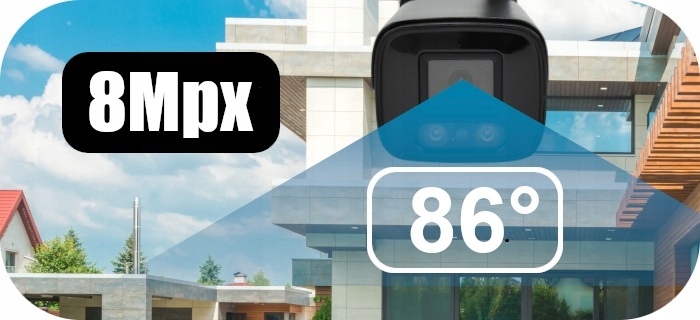 Czarna kamera zewnętrzna bezprzewodowa IP WiFi SMART NADZÓR iOS Android APP