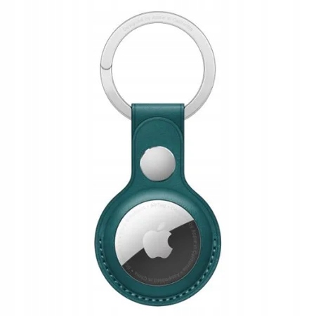 BRELOK SKÓRZANY ETUI APPLE AIRTAG LEATHER KEY RING ZIELONY FOREST GREEN