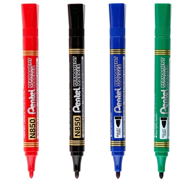 MARKER PERMANENTNY Pentel N850 okrągły CZARNY 12x