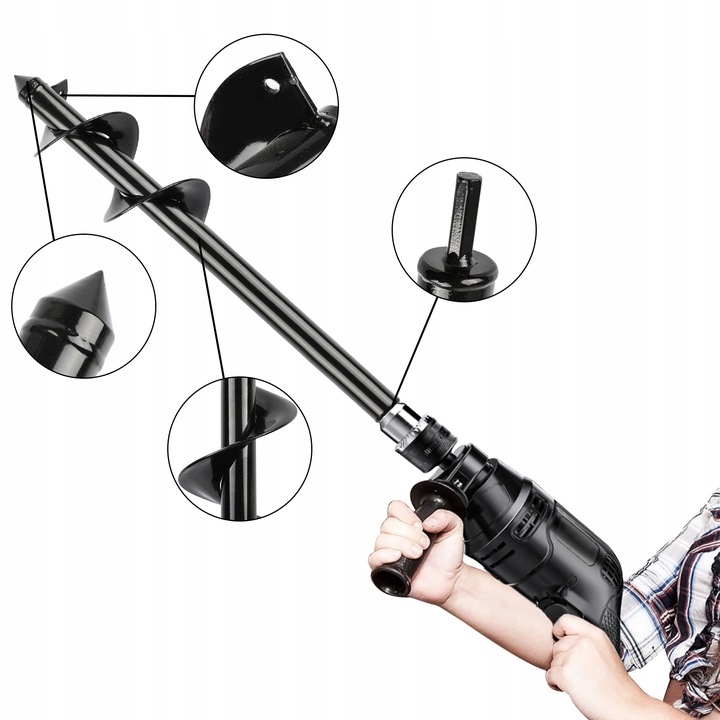 ŚWIDER WIERTŁO WIERTNICA DO SADZENIA ZIEMI GLEBY GLEBOWA 10 CM 60 CM