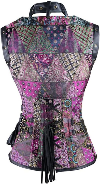 SEXY KOMPLET Gorset stringi steampunk retro vintage GOTYCKI