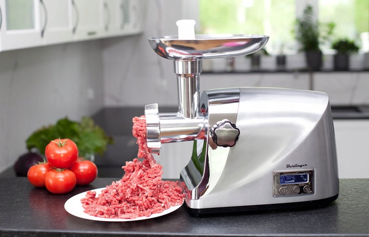 Maszynka do mięsa BERLINGER 2200W metalowa obudowa z regulacją obrotów
