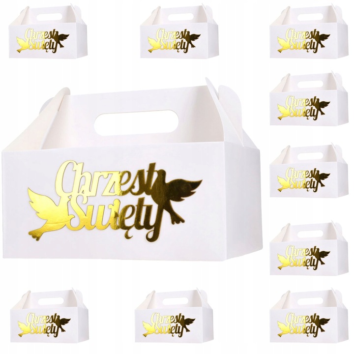 Pudełko Na Ciasto Chrzest Święty Pudełka 10szt