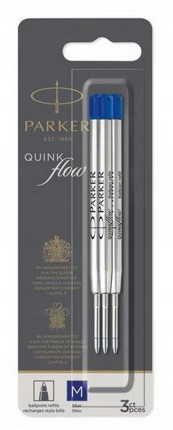 Wkład do dług. PARKER QUINKflow M niebieski a'3