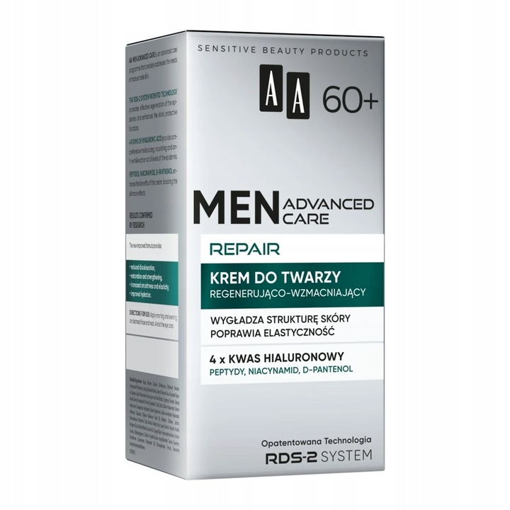 AA MEN ADVANCED CARE REPAIR 60+ krem do twarzy regenerująco-wzmacniający