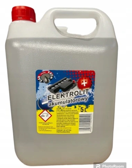 ELEKTROLIT akumulatorowy kwas do akumulatorów 5L