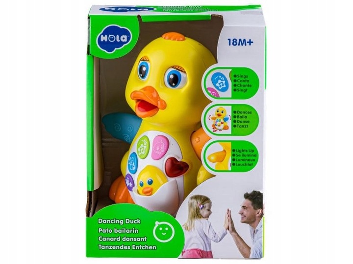 INTERAKTYWNA KACZUSZKA KACZKA GRA JEŹDZI MACHA SKRZYDEŁKAMI SERCE KWACZE