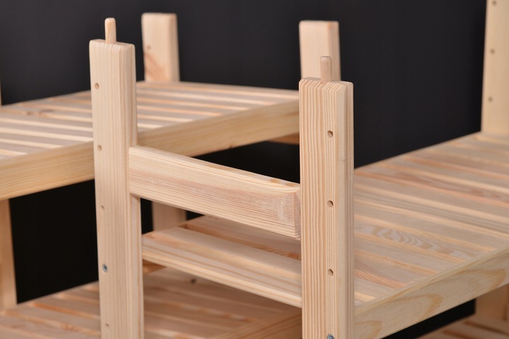 Regał sosnowy modułowy 3 półki 60x44x25 cm