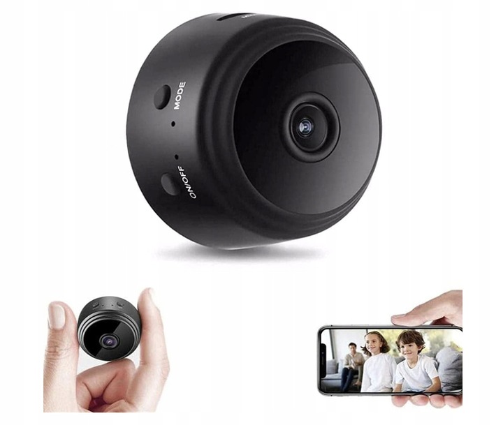 Mini Kamera Szpiegowska Full HD WIFI ukryta 91 DETEKCJA NIANIA DYSKRETNA
