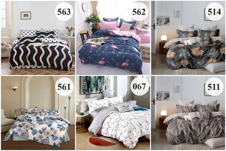 POŚCIEL 200x220 KOMPLET DWUSTRONNA Z PRZEŚCIERADŁEM MIŁA DUŻO WZORÓW #