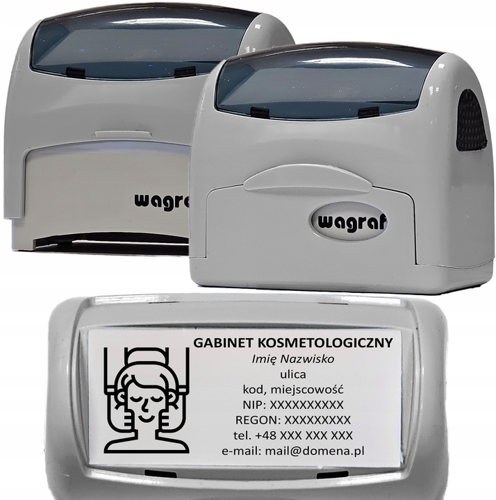 Wagraf A4 PIECZĄTKA do 8 wersów - 12 kolorów obudowy