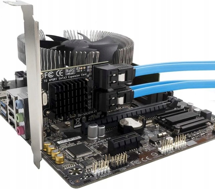 Kontroler Adapter Karta PCI-E 1x na 4x SATA 3