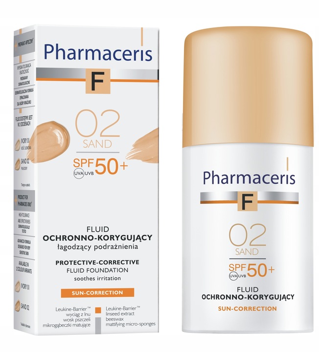 PHARMACERIS F FLUID KORYGUJĄCY SPF 50+ 02 SAND